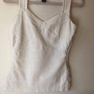 WHITE HOUSE BLACK MARKET White Bandeau Top